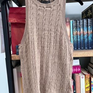 Banana Republic Merino Wool Cable Knit Sweater - Tan